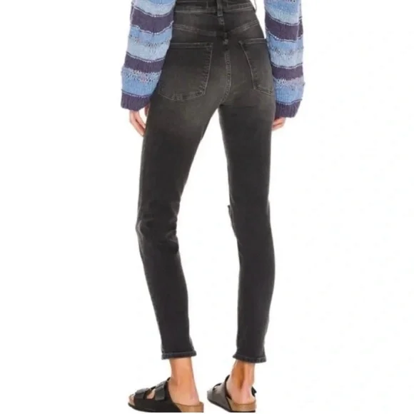 We The Free Button Fly Skinny Zuri Mom Jean Women 27 Washed Black - Picture 11 of 12